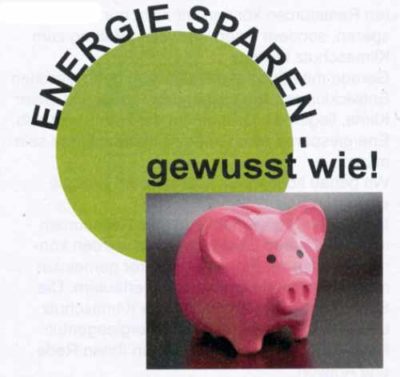 Einladung zum Vortrag über Energiesparen am 24. Oktober 2022 um 18 Uhr im Gesellenhaus in Königshofen